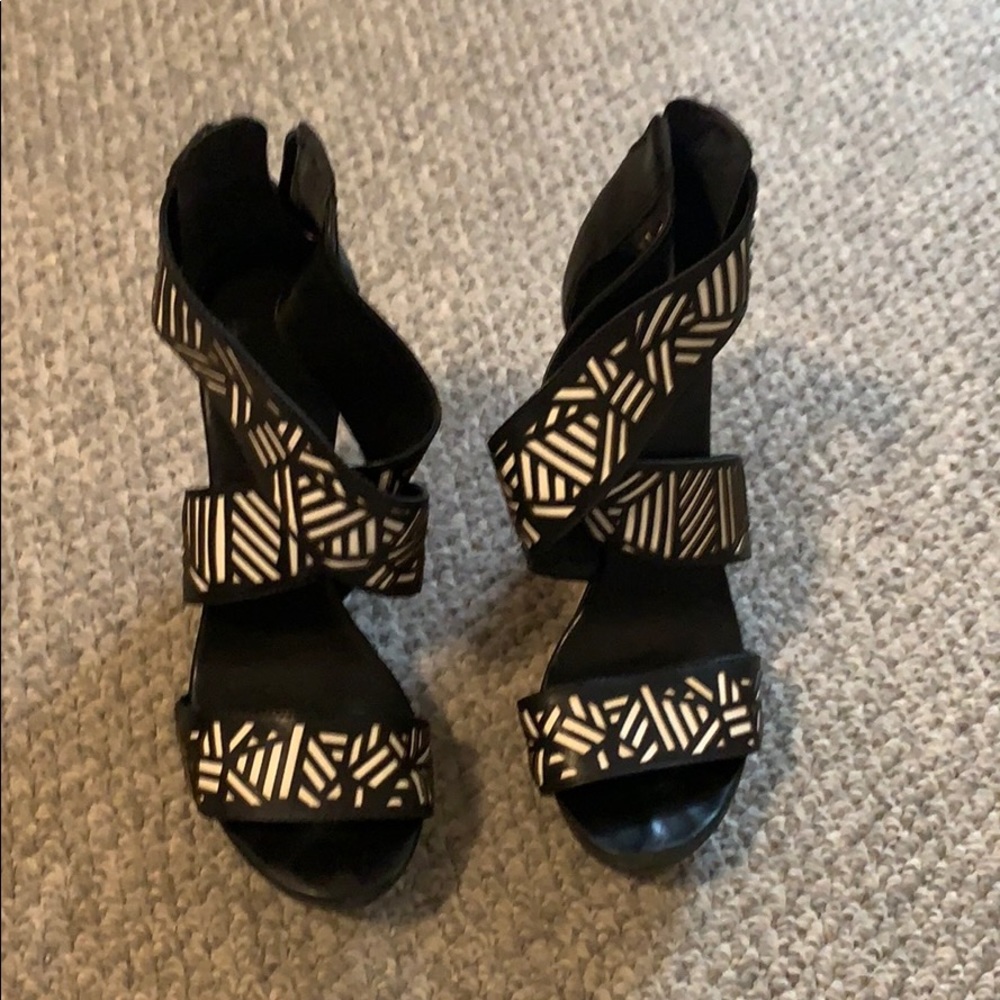 Diane Von Furstenberg tribal wedge sandals